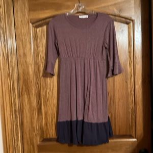 Girls Mauve & Navy Dress